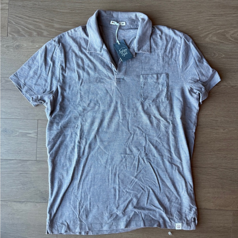 Marine Layer Blue Pink Blend Polo Shirt Casual Comfort